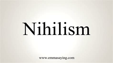 pronounce nihilism|webster online pronouncing dictionary.